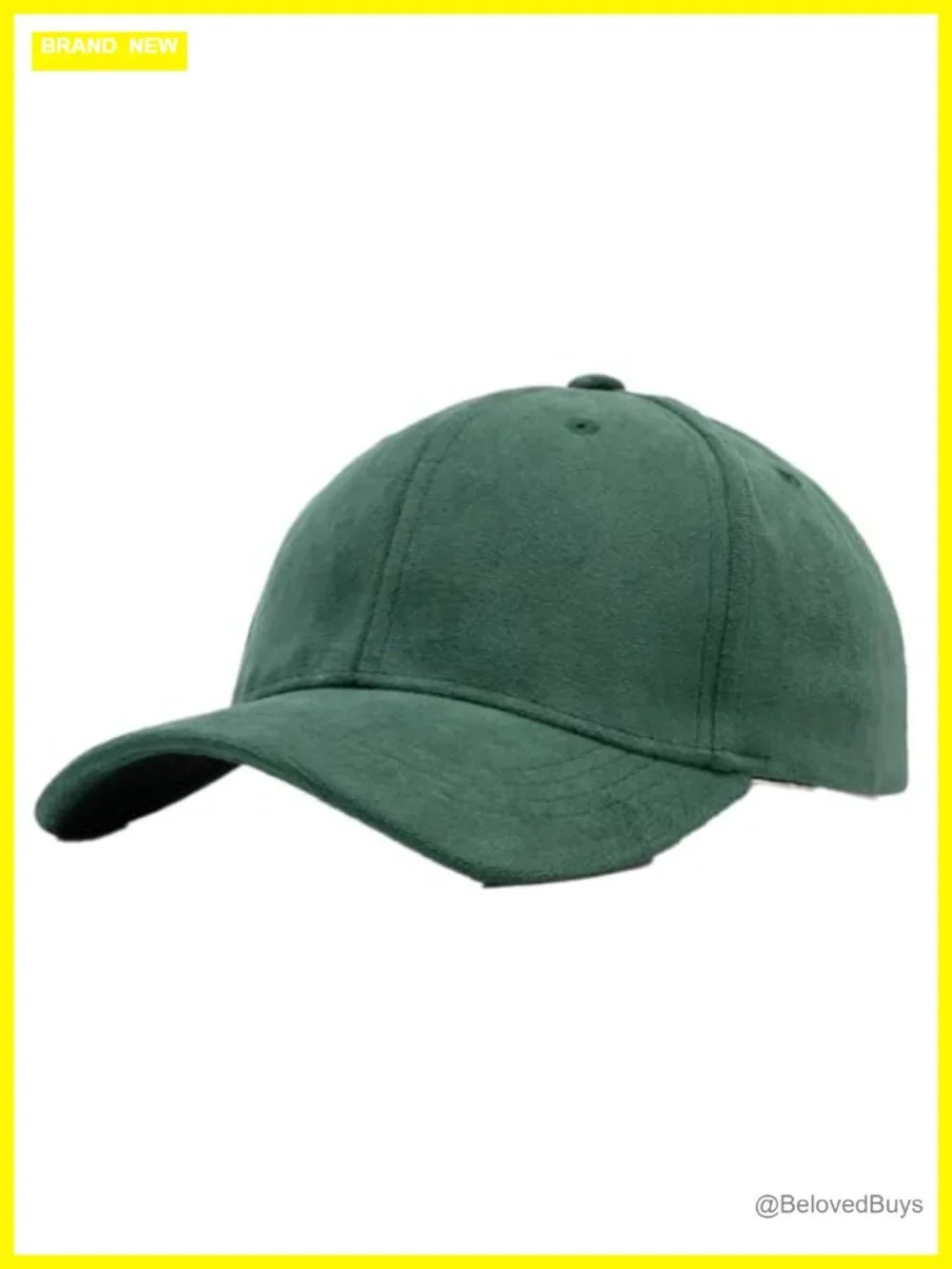 Vintage Faux Suede Baseball Cap Adjustable Classic 6-Panel Hat